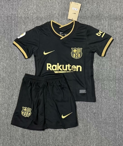 Kids 2021 Barcelona Away Black Kids/Youth Soccer Uniform-516