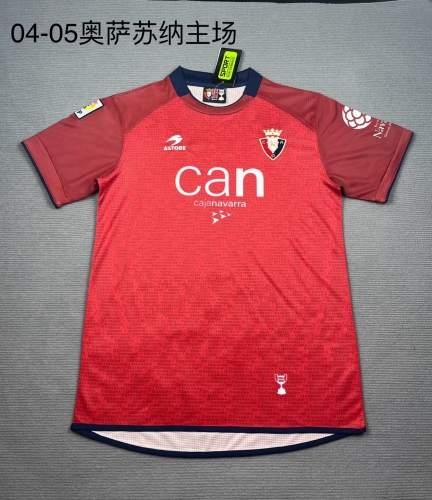 04/05 Retro Version CA Osasuna Home Red Thailand Soccer Jersey AAA-709