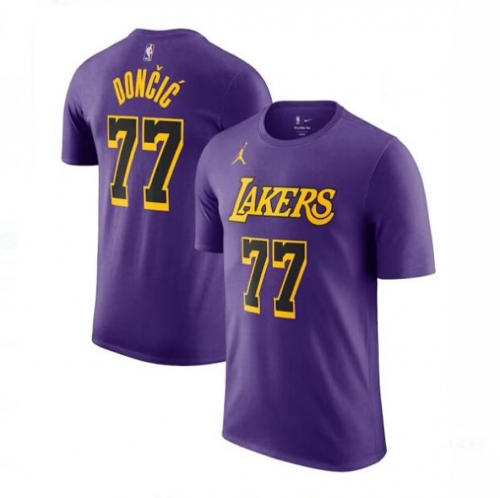 2025 Season NBA Los Angeles Lakers #77 Purple T-Shirts-308