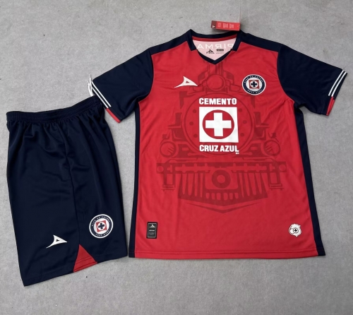 2025/26 Cruz Azul 2nd Away Red Soccer Uniform-315/SKE