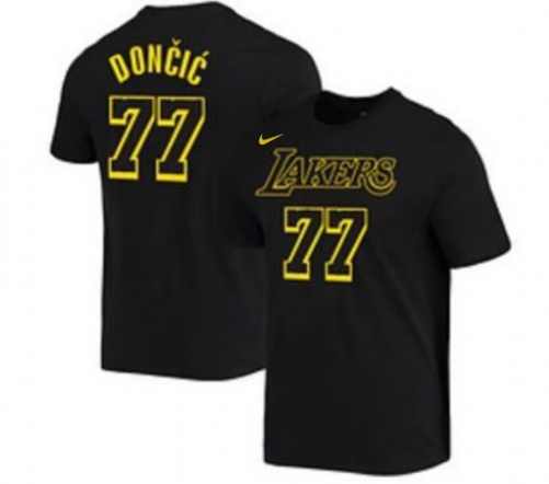 2025 Season NBA Los Angeles Lakers #77 Black T-Shirts-308