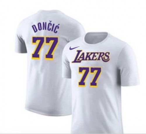 2025 Season NBA Los Angeles Lakers #77 White T-Shirts-308