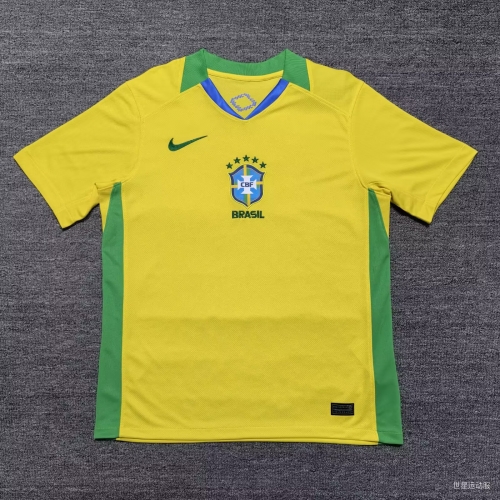 2025/26 Brazil Home Yellow Soccer Thailand Jersey AAA-23