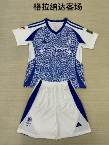 Kids 2024/25 Granada CF Away Blue & White Youth/Kids Soccer Uniform-208