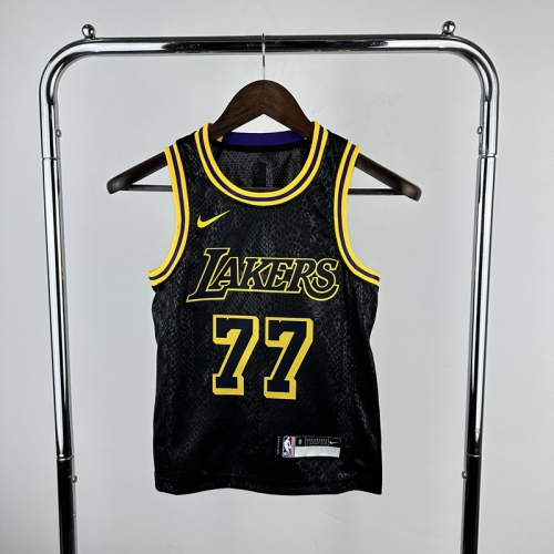 Kids/Youth 2023 Snake Version Los Angeles Lakers NBA Black #77 Jersey-311