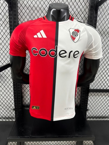 Player Version 2025/26 CA River Plate 2nd Away Red & White Thailand Soccer Jersey AAA-XY/27/888