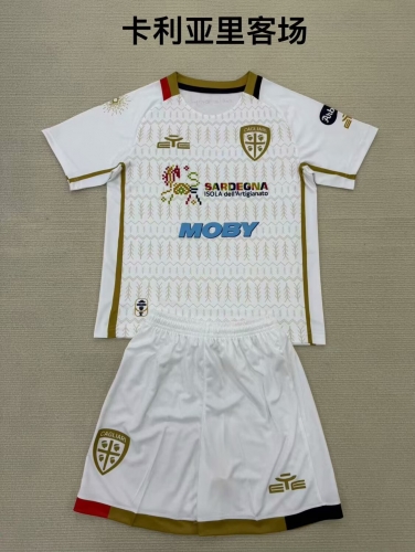 2024/25 Cagliari Calcio Away White Soccer Uniform-208