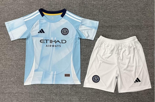 Kids 2025/26 New York City Home Blue Kids/Youth Soccer Uniform-522