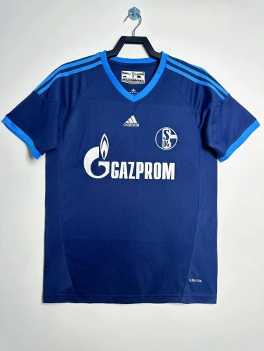 10/11 Retro Version Schalke 04 Away Blue Thailand Soccer Jersey AAA-811