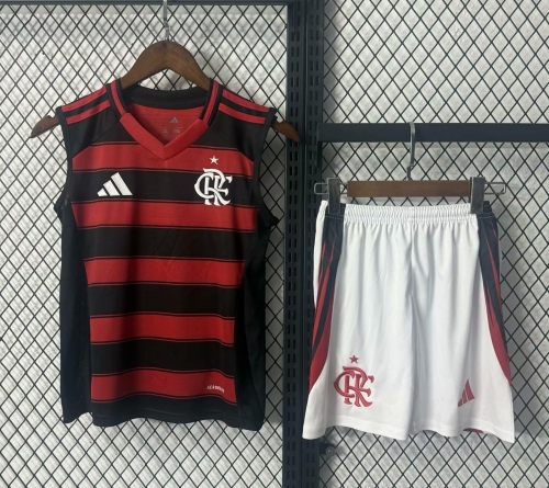 2025-26 Flamengo Red & Black Kids/Youth Soccer Uniform Vest-530