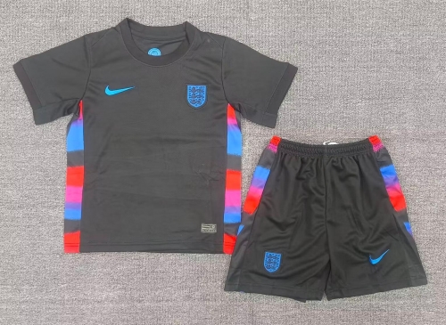 Kids 2024/25 England Away Black Kids/Youth Soccer Uniform-A