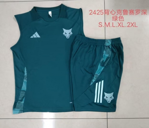 2024/25 Cruzeiro EC Dark Green Shorts-Sleeve Thailand Tracksuit Uniform-815