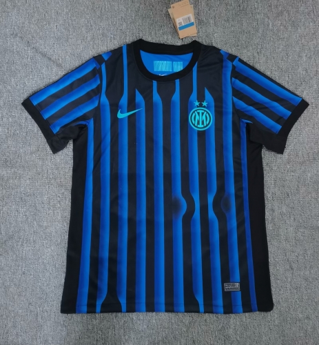 No Adv 2025/26 Inter Milan Home Blue & Black Thailand Soccer Jersey AAA-705