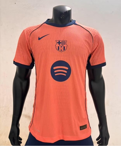 Player Version 2025/26 Barcelona 2nd Away Orange Thailand Soccer Jerseys AAA-MY/16/210