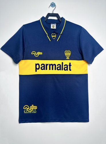 93/95 Retro Version Boca Juniors Home Yellow & Blue Thailand Soccer Jersey AAA-811