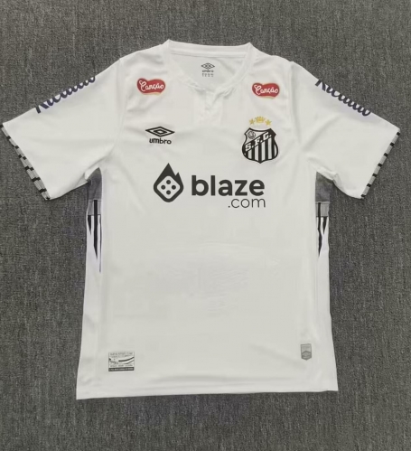 With New Adv 2024/25 Santos FC Home White Thailand Soccer Jersey AAA-23