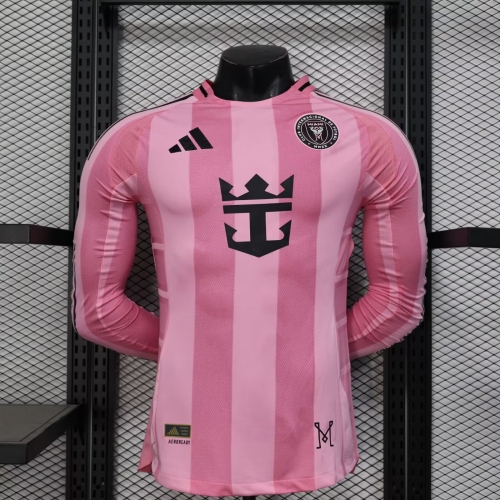 Player Version 2025/26 Inter Miami CF Home Pink LS Thailand Soccer Jersey AAA-888