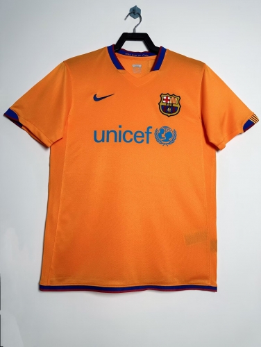 07/08 Retro Version Barcelona 2nd Away Orange Thailand Soccer Jerseys-811