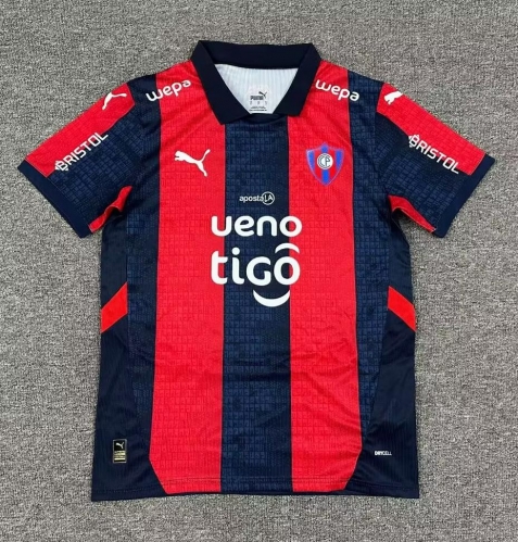 2025/26 Cerro Porteño Home Red & Blue Thailand Soccer Jersey AAA-1040