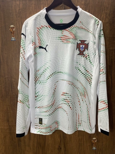 2025/26 Portugal Away White LS Thailand Soccer Jersey AAA-410