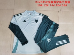 Kids/Youth 2024/25 Cruzeiro EC Light Blue Thailand Soccer Tracksuit Uniform-815