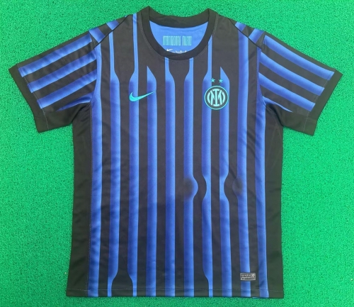 No Adv 2025/26 Inter Milan Home Blue & Black Thailand Soccer Jersey AAA-705/407/416