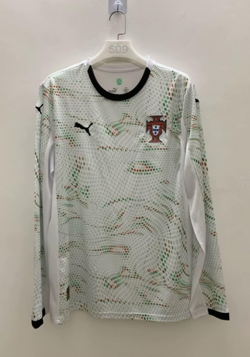 2025/26 Portugal Away White LS Thailand Soccer Jersey AAA-410