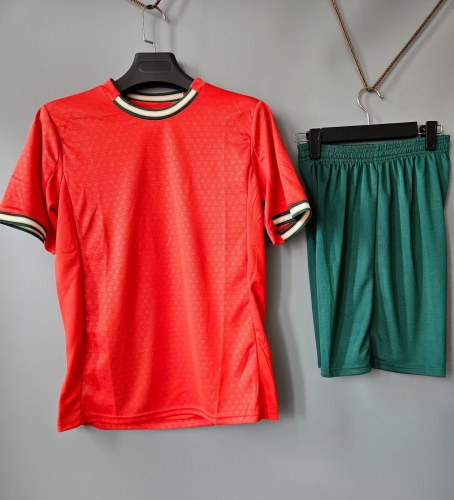 Customize 2025/26 Portugal Home Red Soccer Uniform-DN