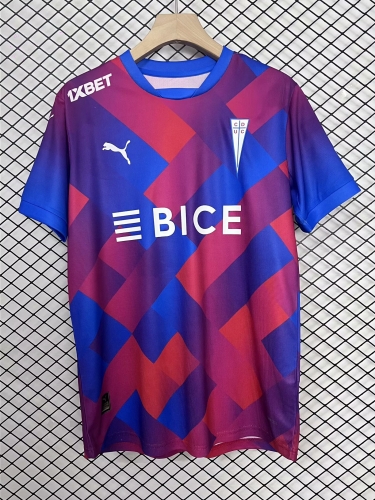 2025/26 Universidad Católica 2nd Away Blue & Red Thailand Soccer Jersey-95/23