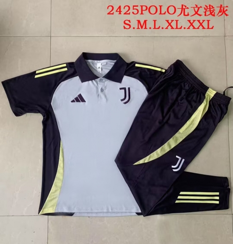 2024/25 Juventus Light Gray Thailand Soccer Polo Uniform-815