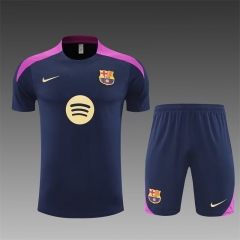 Kids 2025/26 Barcelona Royal Blue Shorts-Sleeve Kids/Youth Thailand Soccer Uniform-801