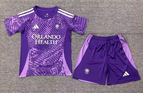 Kids 2025/26 Orlando City SC Home Purple Kids/Youth Soccer Uniform-BLY