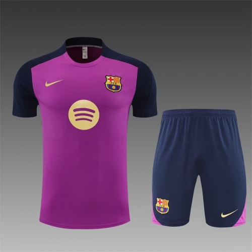 2025/26 Barcelona Purple Shorts-Sleeve Thailand Soccer Uniform-801