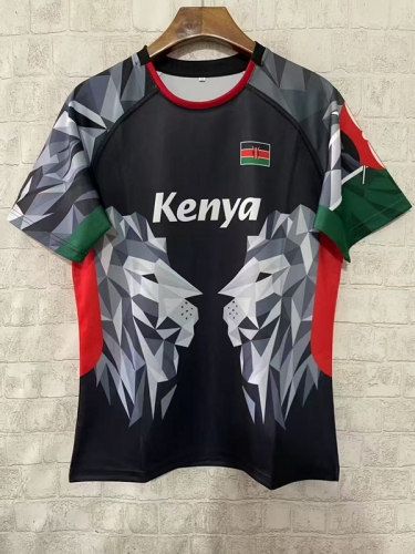 Kenya Black Rugby Shirts-805