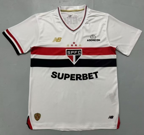 2025/26 São Paulo FC Home White Thailand Soccer Jersey AAA-705/908/416