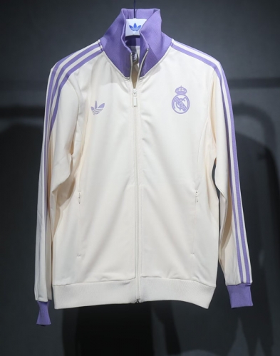 2024/25 Retro Version Rea Madrid White Soccer Jacket Top-703