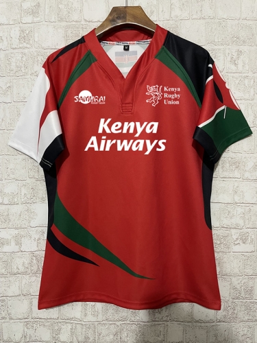 Kenya Airways  Red Rugby Shirts-805