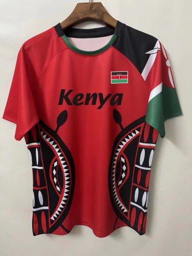 Kenya Red & Black Rugby Shirts-805