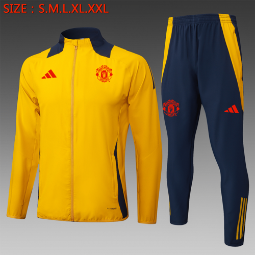 2024/25 Manchester United Yellow Thailand Jacket Uniform-815