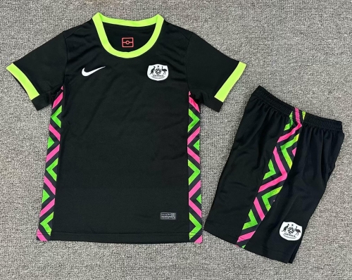 Kids 2025/26 Australia Away Black Kids/Youth Soccer Uniform-1040