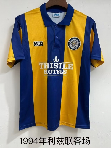 94 Retro Version Leeds United Away Blue & Yellow Thailand Soccer jersey AAA-709