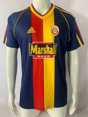 98-99 Retro Version Galatasaray SK 2nd Away Blue & Red Thailand Soccer Jerseys AAA-503