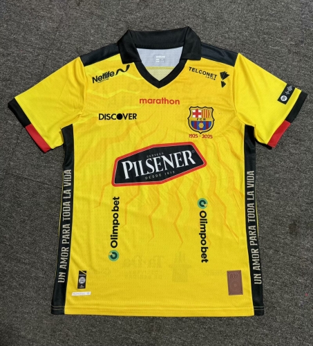 100th Commemorative Version Barcelona Yellow Thailand Soccer Jerseys AAA-709