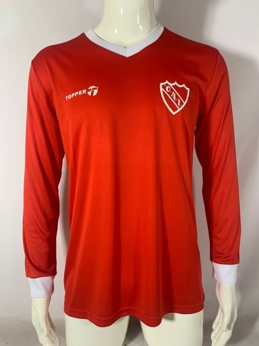 82-85 Retro Version Club Atlético Independiente Home Red LS Thailand Soccer Jersey AAA-503