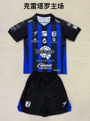 Kids 2024/25 Querétaro F.C. Home Black & Blue Kids/Youth Soccer Uniform-208