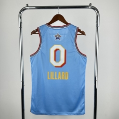 All Star 2025 Season NBA Light Blue #0 (LILLARD) Jersey-311