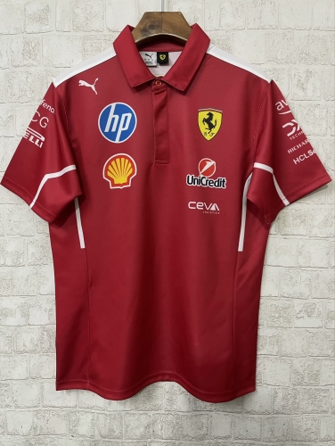 2025 Ferrar Red Formula One Racing Shirts-805