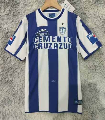 01/02 Retro Version CF Pachuca Home Blue & White Thailand Soccer Jersey AAA-2178/999