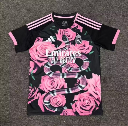 2025/26 Real Madrid Black & Pink Thailand Soccer Jersey AAA-47