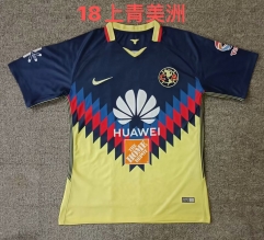 2018 Retro Version Club América Blue & Yellow Thailand Soccer Jersey AAA-709